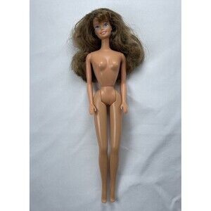 VTG 1966 Little Debbie Barbie Doll Brunette No Clothes Nude GUC